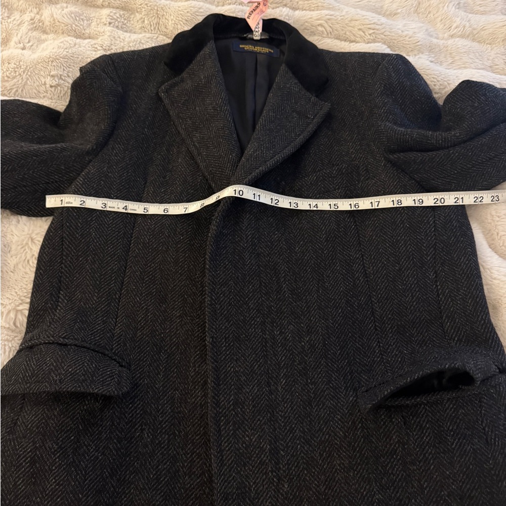 Brooks Brothers Black and Gray Overcoat - Picture 12 of 14